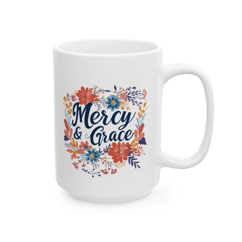 Christian Mug - Mercy and Grace Design, Inspirational Religious Gift - Image 2