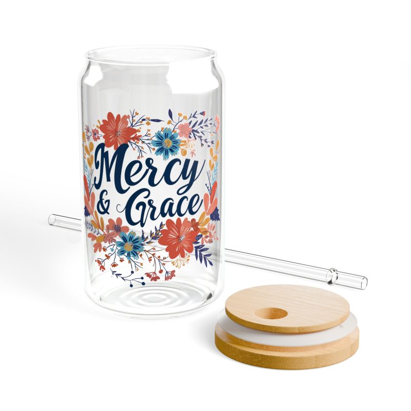 Sipper Glass, Christian Mercy and Grace Design - Image 6